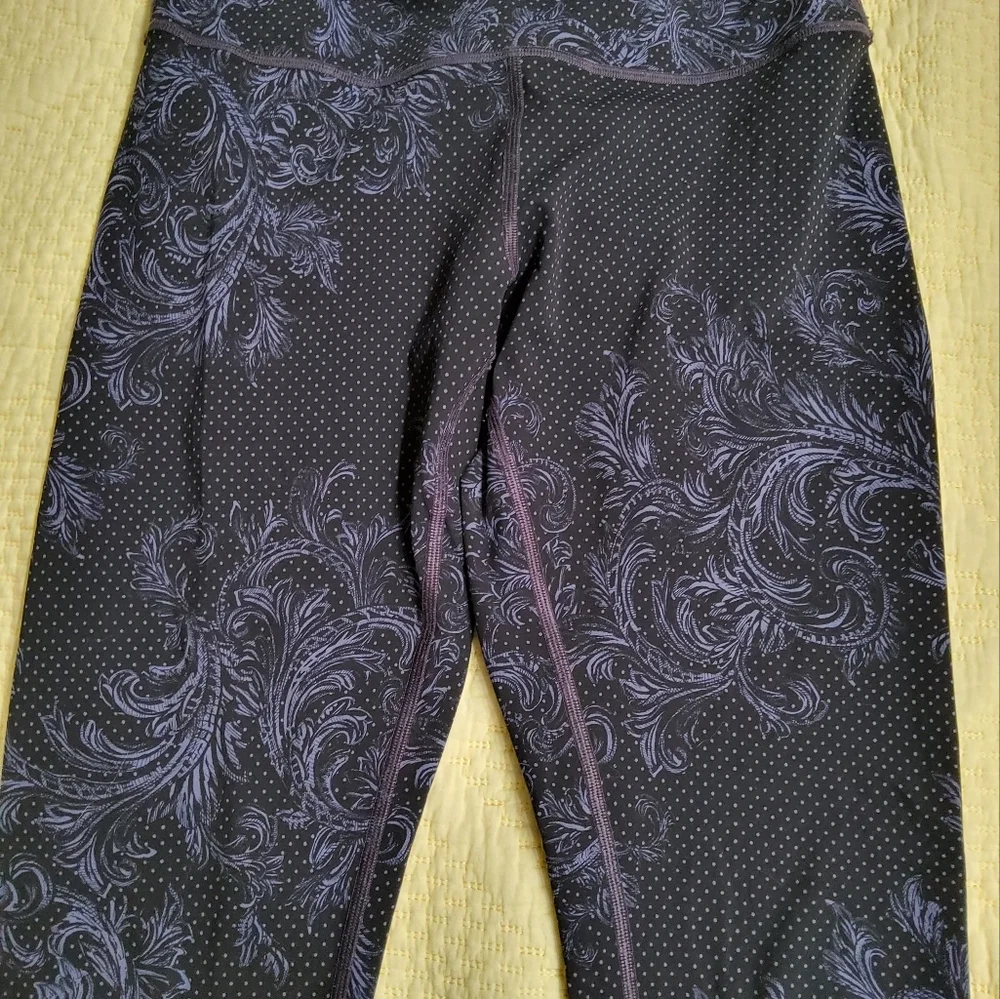 Lululemon Foliage Wunder Under Hi-Rise Tight Nulux Moody Blue Black Size 10